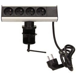 GNIAZDO BIURKOWE Z UCHWYTEM MONTAŻOWYM 4X2P+Z I PRZEWODEM 1,8M ORNO GNIAZDO BIURKOWE Z UCHWYTEM MONTAŻOWYM 4X2P+Z I PRZEWODEM 1,8M ORNO