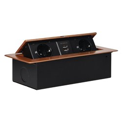 GNIAZDA MEBLOWE WPUSZCZANE W BLAT Z PŁASKIM FREZOWANYM RANTEM I ŁADOWARKĄ USB, 2X2P+Z (SCHUKO), 2XUSB, ZŁOTE ORNO GNIAZDA MEBLOWE WPUSZCZANE W BLAT Z PŁASKIM FREZOWANYM RANTEM I ŁADOWARKĄ USB, 2X2P+Z (SCHUKO), 2XUSB, ZŁOTE ORNO