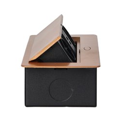 GNIAZDA MEBLOWE WPUSZCZANE W BLAT Z PŁASKIM FREZOWANYM RANTEM I ŁADOWARKĄ USB, 2X2P+Z (SCHUKO), 2XUSB, ZŁOTE ORNO GNIAZDA MEBLOWE WPUSZCZANE W BLAT Z PŁASKIM FREZOWANYM RANTEM I ŁADOWARKĄ USB, 2X2P+Z (SCHUKO), 2XUSB, ZŁOTE ORNO