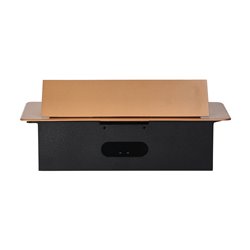 GNIAZDA MEBLOWE WPUSZCZANE W BLAT Z PŁASKIM FREZOWANYM RANTEM I ŁADOWARKĄ USB, 2X2P+Z (SCHUKO), 2XUSB, ZŁOTE ORNO GNIAZDA MEBLOWE WPUSZCZANE W BLAT Z PŁASKIM FREZOWANYM RANTEM I ŁADOWARKĄ USB, 2X2P+Z (SCHUKO), 2XUSB, ZŁOTE ORNO