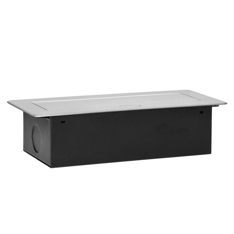 GNIAZDA MEBLOWE WPUSZCZANE W BLAT Z PŁASKIM FREZOWANYM RANTEM I ŁADOWARKĄ USB, 2X2P+Z (SCHUKO), 2XUSB, SREBRNY ORNO GNIAZDA MEBLOWE WPUSZCZANE W BLAT Z PŁASKIM FREZOWANYM RANTEM I ŁADOWARKĄ USB, 2X2P+Z (SCHUKO), 2XUSB, SREBRNY ORNO