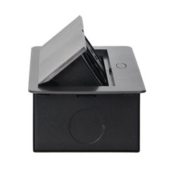 GNIAZDA MEBLOWE WPUSZCZANE W BLAT Z PŁASKIM FREZOWANYM RANTEM I ŁADOWARKĄ USB, 2X2P+Z (SCHUKO), 2XUSB, GRAFIT ORNO GNIAZDA MEBLOWE WPUSZCZANE W BLAT Z PŁASKIM FREZOWANYM RANTEM I ŁADOWARKĄ USB, 2X2P+Z (SCHUKO), 2XUSB, GRAFIT ORNO