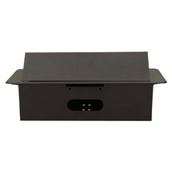 GNIAZDO MEBLOWE WPUSZCZANE W BLAT Z PŁASKIM FREZOWANYM RANTEM I ŁADOWARKĄ USB, 2X2P+Z, 2XUSB, CZARNY ORNO GNIAZDO MEBLOWE WPUSZCZANE W BLAT Z PŁASKIM FREZOWANYM RANTEM I ŁADOWARKĄ USB, 2X2P+Z, 2XUSB, CZARNY ORNO