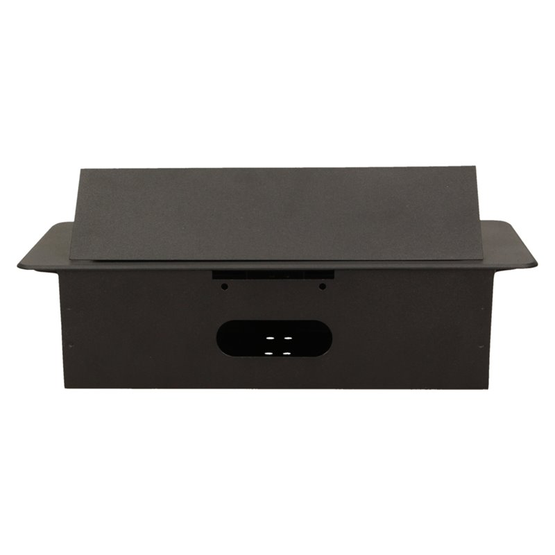 GNIAZDO MEBLOWE WPUSZCZANE W BLAT Z PŁASKIM FREZOWANYM RANTEM I ŁADOWARKĄ USB, 2X2P+Z, 2XUSB, CZARNY ORNO GNIAZDO MEBLOWE WPUSZCZANE W BLAT Z PŁASKIM FREZOWANYM RANTEM I ŁADOWARKĄ USB, 2X2P+Z, 2XUSB, CZARNY ORNO