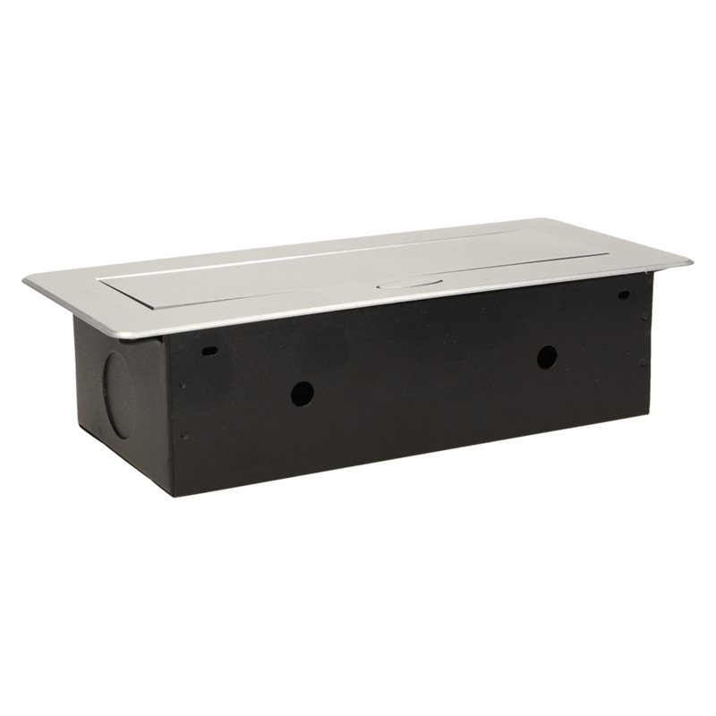 GNIAZDO MEBLOWE WPUSZCZANE W BLAT Z PŁASKIM FREZOWANYM RANTEM I ŁADOWARKĄ USB, 2X2P+Z, 2XUSB, SREBRNY ORNO GNIAZDO MEBLOWE WPUSZCZANE W BLAT Z PŁASKIM FREZOWANYM RANTEM I ŁADOWARKĄ USB, 2X2P+Z, 2XUSB, SREBRNY ORNO