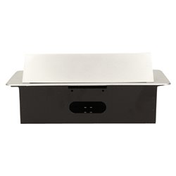 GNIAZDO MEBLOWE WPUSZCZANE W BLAT Z PŁASKIM FREZOWANYM RANTEM I ŁADOWARKĄ USB, 2X2P+Z, 2XUSB, SREBRNY ORNO GNIAZDO MEBLOWE WPUSZCZANE W BLAT Z PŁASKIM FREZOWANYM RANTEM I ŁADOWARKĄ USB, 2X2P+Z, 2XUSB, SREBRNY ORNO