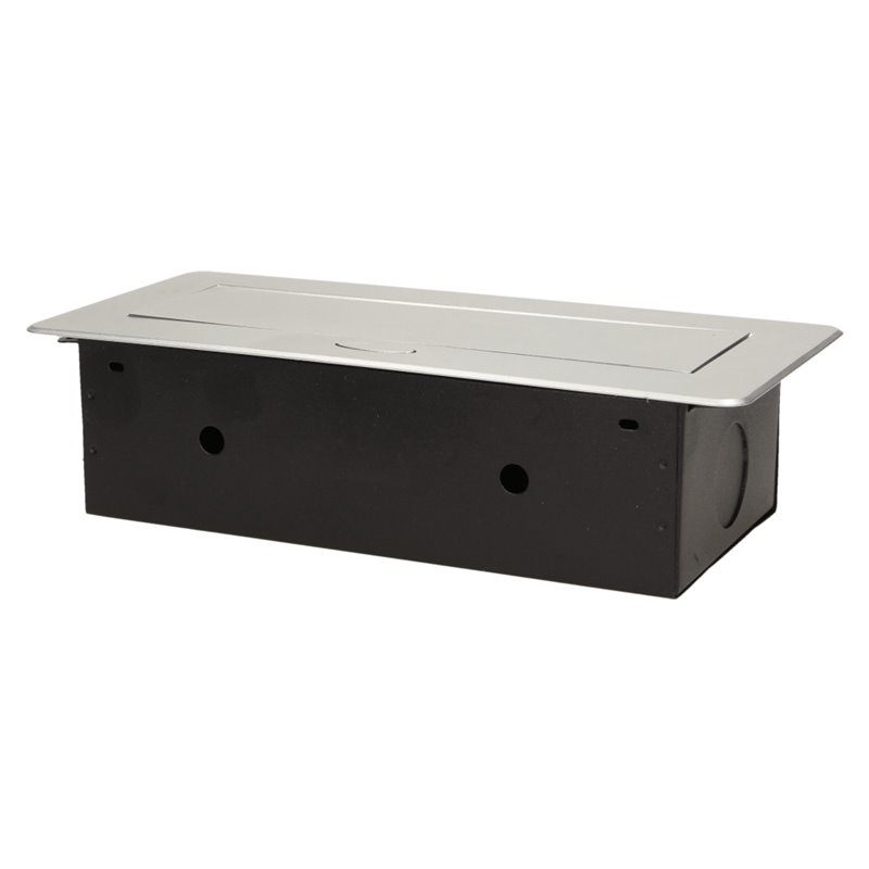 GNIAZDO MEBLOWE WPUSZCZANE W BLAT Z PŁASKIM FREZOWANYM RANTEM I ŁADOWARKĄ USB, 2X2P+Z, 2XUSB, SREBRNY ORNO GNIAZDO MEBLOWE WPUSZCZANE W BLAT Z PŁASKIM FREZOWANYM RANTEM I ŁADOWARKĄ USB, 2X2P+Z, 2XUSB, SREBRNY ORNO