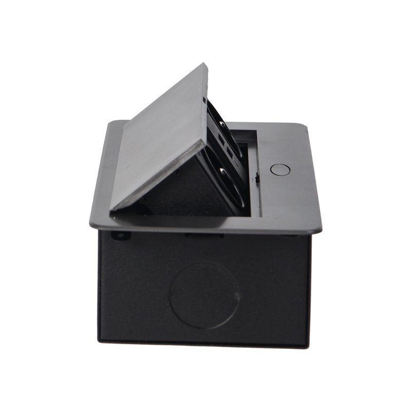 GNIAZDA MEBLOWE WPUSZCZANE W BLAT Z PŁASKIM FREZOWANYM RANTEM I ŁADOWARKĄ USB, 2X2P+Z, 2XUSB, GRAFIT ORNO GNIAZDA MEBLOWE WPUSZCZANE W BLAT Z PŁASKIM FREZOWANYM RANTEM I ŁADOWARKĄ USB, 2X2P+Z, 2XUSB, GRAFIT ORNO
