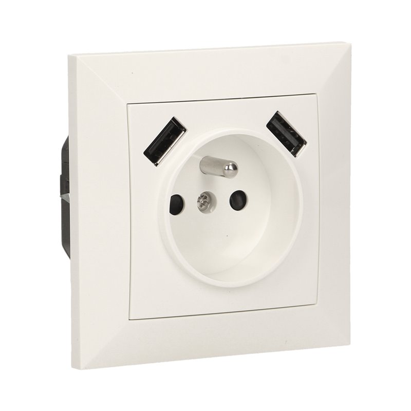 GNIAZDO ELEKTRYCZNE Z ŁADOWARKĄ USB ORNO GNIAZDO ELEKTRYCZNE Z ŁADOWARKĄ USB ORNO