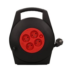 PRZEDŁUŻACZ BĘBNOWY, 4 GNIAZDA 2P+Z, POLWINIT H05VV-F 3X1MM2, DŁUGOŚĆ 10M ORNO PRZEDŁUŻACZ BĘBNOWY, 4 GNIAZDA 2P+Z, POLWINIT H05VV-F 3X1MM2, DŁUGOŚĆ 10M ORNO