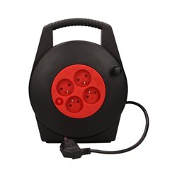 PRZEDŁUŻACZ BĘBNOWY, 4 GNIAZDA 2P+Z, POLWINIT H05VV-F 3X1MM2, DŁUGOŚĆ 10M ORNO PRZEDŁUŻACZ BĘBNOWY, 4 GNIAZDA 2P+Z, POLWINIT H05VV-F 3X1MM2, DŁUGOŚĆ 10M ORNO