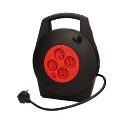 PRZEDŁUŻACZ BĘBNOWY, 4 GNIAZDA 2P+Z, POLWINIT H05VV-F 3X1MM2, DŁUGOŚĆ 10M ORNO PRZEDŁUŻACZ BĘBNOWY, 4 GNIAZDA 2P+Z, POLWINIT H05VV-F 3X1MM2, DŁUGOŚĆ 10M ORNO
