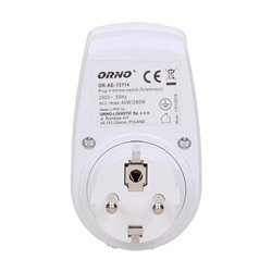 ŚCIEMNIACZ Z DODATKOWYM GNIAZDEM SIECIOWYM, MAX.280W ORNO ŚCIEMNIACZ Z DODATKOWYM GNIAZDEM SIECIOWYM, MAX.280W ORNO