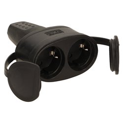 BRYZGOSZCZELNE, PODWÓJNE GNIAZDO GUMOWE 2P+Z, IP44, WERSJA SCHUKO ORNO BRYZGOSZCZELNE, PODWÓJNE GNIAZDO GUMOWE 2P+Z, IP44, WERSJA SCHUKO ORNO