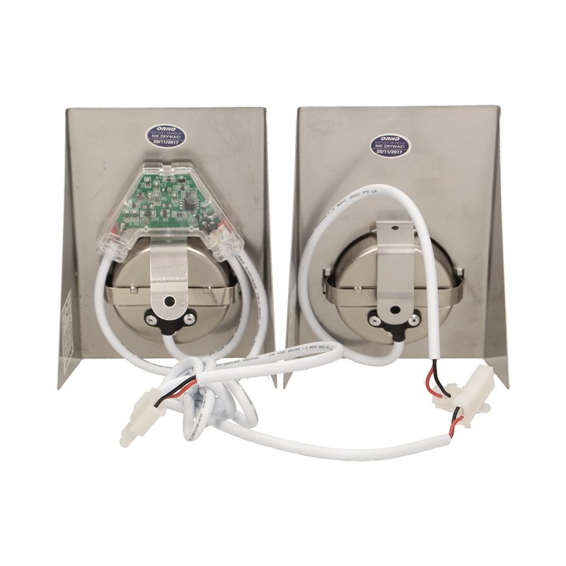ZESTAW OPRAW PODSZAFKOWYCH LED 2,5W, 180LM, 4000K, Z WYŁĄCZNIKIEM BEZDOTYKOWYM, INOX ORNO ZESTAW OPRAW PODSZAFKOWYCH LED 2,5W, 180LM, 4000K, Z WYŁĄCZNIKIEM BEZDOTYKOWYM, INOX ORNO