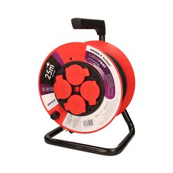 PRZEDŁUŻACZ BĘBNOWY HERMETYCZNY, GUMA H05RR-F 3X1MM2 - 25M, 4X2P+Z, IP44 ORNO PRZEDŁUŻACZ BĘBNOWY HERMETYCZNY, GUMA H05RR-F 3X1MM2 - 25M, 4X2P+Z, IP44 ORNO