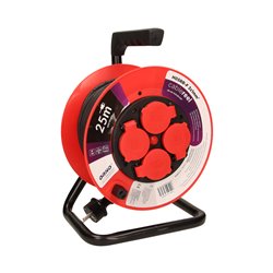 PRZEDŁUŻACZ BĘBNOWY HERMETYCZNY, GUMA H05RR-F 3X1MM2 - 25M, 4X2P+Z, IP44 ORNO PRZEDŁUŻACZ BĘBNOWY HERMETYCZNY, GUMA H05RR-F 3X1MM2 - 25M, 4X2P+Z, IP44 ORNO