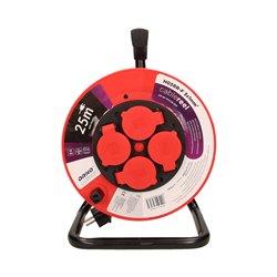 PRZEDŁUŻACZ BĘBNOWY HERMETYCZNY, GUMA H05RR-F 3X1MM2 - 25M, 4X2P+Z, IP44 ORNO PRZEDŁUŻACZ BĘBNOWY HERMETYCZNY, GUMA H05RR-F 3X1MM2 - 25M, 4X2P+Z, IP44 ORNO