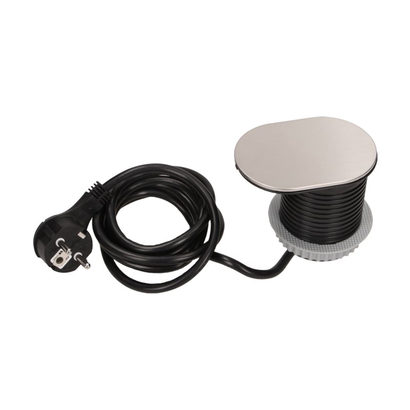 GNIAZDO MEBLOWE O6CM, WPUSZCZANE W BLAT Z PRZESUWNĄ POKRYWKĄ, ŁADOWARKĄ USB I PRZEWODEM 1,9M, 1X2P+Z, 1XUSB (2,4A), 3X1MM2 ORNO GNIAZDO MEBLOWE O6CM, WPUSZCZANE W BLAT Z PRZESUWNĄ POKRYWKĄ, ŁADOWARKĄ USB I PRZEWODEM 1,9M, 1X2P+Z, 1XUSB (2,4A), 3X1MM2 ORNO