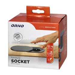 GNIAZDO MEBLOWE O6CM, WPUSZCZANE W BLAT Z PRZESUWNĄ POKRYWKĄ, ŁADOWARKĄ USB I PRZEWODEM 1,9M, 1X2P+Z, 1XUSB (2,4A), 3X1MM2, CZAR GNIAZDO MEBLOWE O6CM, WPUSZCZANE W BLAT Z PRZESUWNĄ POKRYWKĄ, ŁADOWARKĄ USB I PRZEWODEM 1,9M, 1X2P+Z, 1XUSB (2,4A), 3X1MM2, CZAR