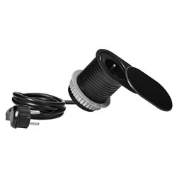 GNIAZDO MEBLOWE O6CM, WPUSZCZANE W BLAT Z PRZESUWNĄ POKRYWKĄ, ŁADOWARKĄ USB I PRZEWODEM 1,9M, 1X2P+Z, 1XUSB (2,4A), 3X1MM2, CZAR GNIAZDO MEBLOWE O6CM, WPUSZCZANE W BLAT Z PRZESUWNĄ POKRYWKĄ, ŁADOWARKĄ USB I PRZEWODEM 1,9M, 1X2P+Z, 1XUSB (2,4A), 3X1MM2, CZAR