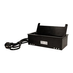GNIAZDO MEBLOWE WPUSZCZANE W BLAT Z PŁASKIM FREZOWANYM RANTEM, SZCZOTKĄ PRZECIWKURZOWĄ, ŁADOWARKĄ USB I PRZEWODEM 1,5M, 2X2P+Z, GNIAZDO MEBLOWE WPUSZCZANE W BLAT Z PŁASKIM FREZOWANYM RANTEM, SZCZOTKĄ PRZECIWKURZOWĄ, ŁADOWARKĄ USB I PRZEWODEM 1,5M, 2X2P+Z,