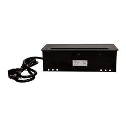 GNIAZDO MEBLOWE WPUSZCZANE W BLAT Z PŁASKIM FREZOWANYM RANTEM, SZCZOTKĄ PRZECIWKURZOWĄ, ŁADOWARKĄ USB I PRZEWODEM 1,5M, 2X2P+Z, GNIAZDO MEBLOWE WPUSZCZANE W BLAT Z PŁASKIM FREZOWANYM RANTEM, SZCZOTKĄ PRZECIWKURZOWĄ, ŁADOWARKĄ USB I PRZEWODEM 1,5M, 2X2P+Z,
