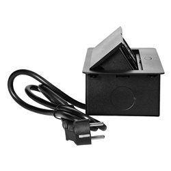GNIAZDA MEBLOWE WPUSZCZANE W BLAT Z PŁASKIM FREZOWANYM RANTEM, ŁADOWARKĄ USB I PRZEWODEM 1,5M, 2X2P+Z (SCHUKO), 2XUSB, CZARNE OR GNIAZDA MEBLOWE WPUSZCZANE W BLAT Z PŁASKIM FREZOWANYM RANTEM, ŁADOWARKĄ USB I PRZEWODEM 1,5M, 2X2P+Z (SCHUKO), 2XUSB, CZARNE OR