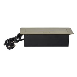 GNIAZDA MEBLOWE WPUSZCZANE W BLAT Z PŁASKIM FREZOWANYM RANTEM, ŁADOWARKĄ USB I PRZEWODEM 1,5M, 2X2P+Z (SCHUKO), 2XUSB, KOLOR MOS GNIAZDA MEBLOWE WPUSZCZANE W BLAT Z PŁASKIM FREZOWANYM RANTEM, ŁADOWARKĄ USB I PRZEWODEM 1,5M, 2X2P+Z (SCHUKO), 2XUSB, KOLOR MOS
