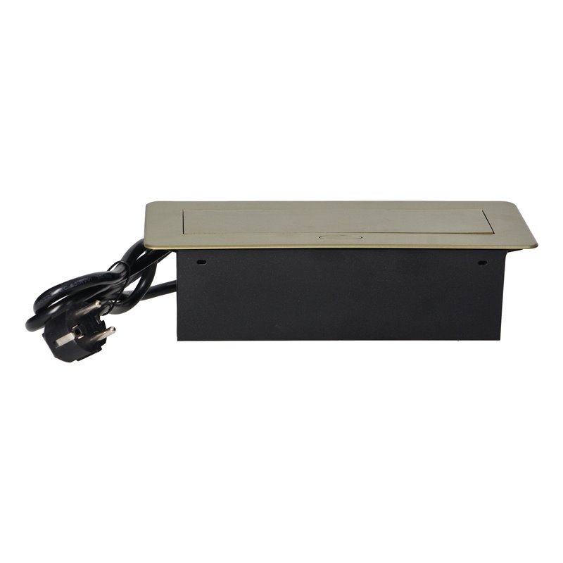 GNIAZDA MEBLOWE WPUSZCZANE W BLAT Z PŁASKIM FREZOWANYM RANTEM, ŁADOWARKĄ USB I PRZEWODEM 1,5M, 2X2P+Z (SCHUKO), 2XUSB, KOLOR MOS GNIAZDA MEBLOWE WPUSZCZANE W BLAT Z PŁASKIM FREZOWANYM RANTEM, ŁADOWARKĄ USB I PRZEWODEM 1,5M, 2X2P+Z (SCHUKO), 2XUSB, KOLOR MOS