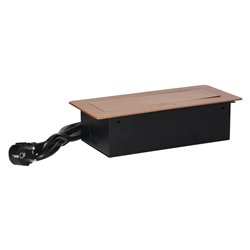 GNIAZDA MEBLOWE WPUSZCZANE W BLAT Z PŁASKIM FREZOWANYM RANTEM, ŁADOWARKĄ USB I PRZEWODEM 1,5M, 2X2P+Z (SCHUKO), 2XUSB, ZŁOTE ORN GNIAZDA MEBLOWE WPUSZCZANE W BLAT Z PŁASKIM FREZOWANYM RANTEM, ŁADOWARKĄ USB I PRZEWODEM 1,5M, 2X2P+Z (SCHUKO), 2XUSB, ZŁOTE ORN