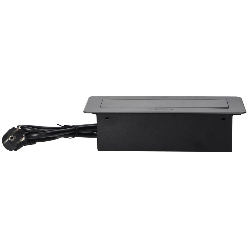 GNIAZDA MEBLOWE WPUSZCZANE W BLAT Z PŁASKIM FREZOWANYM RANTEM, ŁADOWARKĄ USB I PRZEWODEM 1,5M, 2X2P+Z (SCHUKO), 2XUSB, GRAFITOWE GNIAZDA MEBLOWE WPUSZCZANE W BLAT Z PŁASKIM FREZOWANYM RANTEM, ŁADOWARKĄ USB I PRZEWODEM 1,5M, 2X2P+Z (SCHUKO), 2XUSB, GRAFITOWE