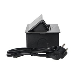 GNIAZDA MEBLOWE WPUSZCZANE W BLAT Z PŁASKIM FREZOWANYM RANTEM, ŁADOWARKĄ USB I PRZEWODEM 1,5M, 2X2P+Z (SCHUKO), 2XUSB, GRAFITOWE GNIAZDA MEBLOWE WPUSZCZANE W BLAT Z PŁASKIM FREZOWANYM RANTEM, ŁADOWARKĄ USB I PRZEWODEM 1,5M, 2X2P+Z (SCHUKO), 2XUSB, GRAFITOWE