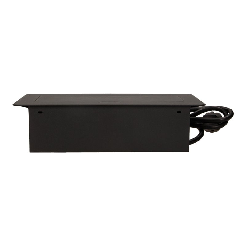 GNIAZDO MEBLOWE WPUSZCZANE W BLAT Z PŁASKIM FREZOWANYM RANTEM, ŁADOWARKĄ USB I PRZEWODEM 1,5M, 2X2P+Z, 2XUSB, CZARNE ORNO GNIAZDO MEBLOWE WPUSZCZANE W BLAT Z PŁASKIM FREZOWANYM RANTEM, ŁADOWARKĄ USB I PRZEWODEM 1,5M, 2X2P+Z, 2XUSB, CZARNE ORNO