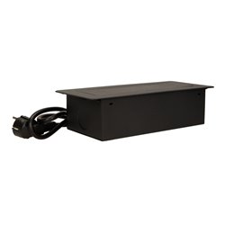 GNIAZDO MEBLOWE WPUSZCZANE W BLAT Z PŁASKIM FREZOWANYM RANTEM, ŁADOWARKĄ USB I PRZEWODEM 1,5M, 2X2P+Z, 2XUSB, CZARNE ORNO GNIAZDO MEBLOWE WPUSZCZANE W BLAT Z PŁASKIM FREZOWANYM RANTEM, ŁADOWARKĄ USB I PRZEWODEM 1,5M, 2X2P+Z, 2XUSB, CZARNE ORNO