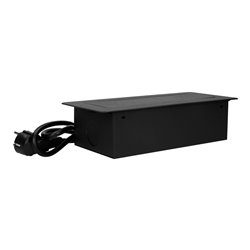 GNIAZDO MEBLOWE WPUSZCZANE W BLAT Z PŁASKIM FREZOWANYM RANTEM, ŁADOWARKĄ USB I PRZEWODEM 3M, 2X2P+Z, 2XUSB, CZARNE ORNO GNIAZDO MEBLOWE WPUSZCZANE W BLAT Z PŁASKIM FREZOWANYM RANTEM, ŁADOWARKĄ USB I PRZEWODEM 3M, 2X2P+Z, 2XUSB, CZARNE ORNO