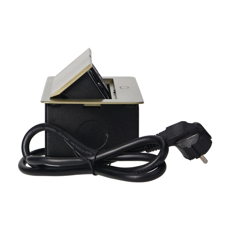 GNIAZDA MEBLOWE WPUSZCZANE W BLAT Z PŁASKIM FREZOWANYM RANTEM, ŁADOWARKĄ USB I PRZEWODEM 1,5M, 2X2P+Z, 2XUSB, KOLOR MOSIĄDZU ORN GNIAZDA MEBLOWE WPUSZCZANE W BLAT Z PŁASKIM FREZOWANYM RANTEM, ŁADOWARKĄ USB I PRZEWODEM 1,5M, 2X2P+Z, 2XUSB, KOLOR MOSIĄDZU ORN