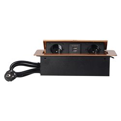 GNIAZDA MEBLOWE WPUSZCZANE W BLAT Z PŁASKIM FREZOWANYM RANTEM, ŁADOWARKĄ USB I PRZEWODEM 1,5M, 2X2P+Z, 2XUSB, ZŁOTE ORNO GNIAZDA MEBLOWE WPUSZCZANE W BLAT Z PŁASKIM FREZOWANYM RANTEM, ŁADOWARKĄ USB I PRZEWODEM 1,5M, 2X2P+Z, 2XUSB, ZŁOTE ORNO