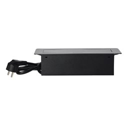 GNIAZDA MEBLOWE WPUSZCZANE W BLAT Z PŁASKIM FREZOWANYM RANTEM, ŁADOWARKĄ USB I PRZEWODEM 1,5M, 2X2P+Z, 2XUSB, GRAFITOWE ORNO GNIAZDA MEBLOWE WPUSZCZANE W BLAT Z PŁASKIM FREZOWANYM RANTEM, ŁADOWARKĄ USB I PRZEWODEM 1,5M, 2X2P+Z, 2XUSB, GRAFITOWE ORNO