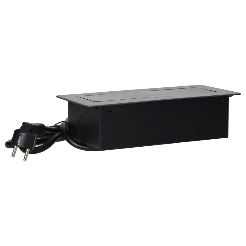GNIAZDA MEBLOWE WPUSZCZANE W BLAT Z PŁASKIM FREZOWANYM RANTEM, ŁADOWARKĄ USB I PRZEWODEM 1,5M, 2X2P+Z, 2XUSB, GRAFITOWE ORNO GNIAZDA MEBLOWE WPUSZCZANE W BLAT Z PŁASKIM FREZOWANYM RANTEM, ŁADOWARKĄ USB I PRZEWODEM 1,5M, 2X2P+Z, 2XUSB, GRAFITOWE ORNO