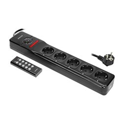 PRZEDŁUŻACZ 5 GNIAZD 2P+Z, STEROWANY BEZPRZEWODOWO, KABEL 3X1,5MM2, DŁUGOŚĆ 3M, WERSJA SCHUKO ORNO PRZEDŁUŻACZ 5 GNIAZD 2P+Z, STEROWANY BEZPRZEWODOWO, KABEL 3X1,5MM2, DŁUGOŚĆ 3M, WERSJA SCHUKO ORNO