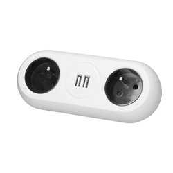 GNIAZDO MEBLOWE Z UCHWYTEM MONTAŻOWYM, ŁADOWARKĄ USB, 2 GNIAZDA 2P+Z, 2XUSB, PRZEWÓD 3X1,5MM2 - 1,4M, BIAŁE ORNO GNIAZDO MEBLOWE Z UCHWYTEM MONTAŻOWYM, ŁADOWARKĄ USB, 2 GNIAZDA 2P+Z, 2XUSB, PRZEWÓD 3X1,5MM2 - 1,4M, BIAŁE ORNO