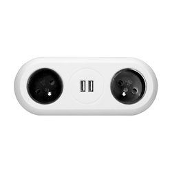 GNIAZDO MEBLOWE Z UCHWYTEM MONTAŻOWYM, ŁADOWARKĄ USB, 2 GNIAZDA 2P+Z, 2XUSB, PRZEWÓD 3X1,5MM2 - 1,4M, BIAŁE ORNO GNIAZDO MEBLOWE Z UCHWYTEM MONTAŻOWYM, ŁADOWARKĄ USB, 2 GNIAZDA 2P+Z, 2XUSB, PRZEWÓD 3X1,5MM2 - 1,4M, BIAŁE ORNO