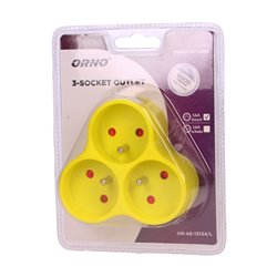 ROZGAŁĘŹNIK 3X2P+Z, ŻÓŁTY ORNO ROZGAŁĘŹNIK 3X2P+Z, ŻÓŁTY ORNO