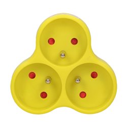 ROZGAŁĘŹNIK 3X2P+Z, ŻÓŁTY ORNO ROZGAŁĘŹNIK 3X2P+Z, ŻÓŁTY ORNO