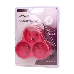 ROZGAŁĘŹNIK 3X2P+Z, RÓŻOWY ORNO ROZGAŁĘŹNIK 3X2P+Z, RÓŻOWY ORNO