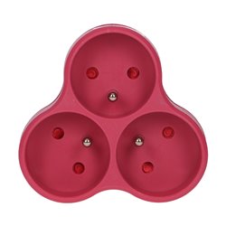 ROZGAŁĘŹNIK 3X2P+Z, RÓŻOWY ORNO ROZGAŁĘŹNIK 3X2P+Z, RÓŻOWY ORNO