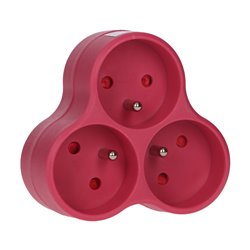 ROZGAŁĘŹNIK 3X2P+Z, RÓŻOWY ORNO ROZGAŁĘŹNIK 3X2P+Z, RÓŻOWY ORNO