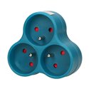 ROZGAŁĘŹNIK 3X2P+Z, TURKUSOWY ORNO
