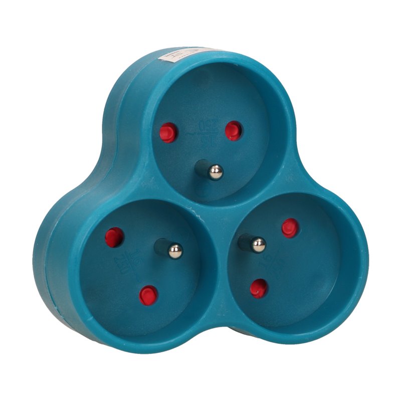 ROZGAŁĘŹNIK 3X2P+Z, TURKUSOWY ORNO ROZGAŁĘŹNIK 3X2P+Z, TURKUSOWY ORNO